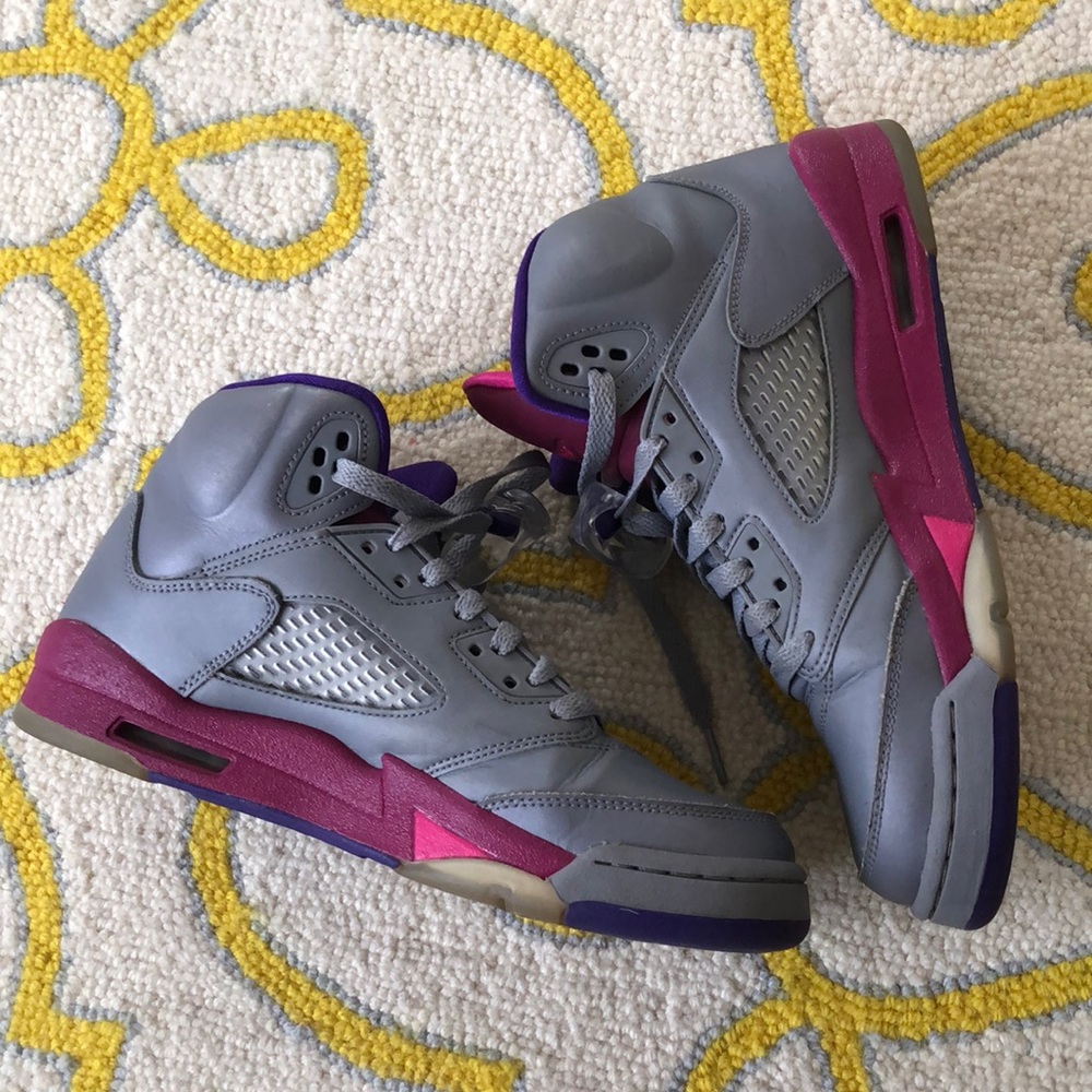 💜Girl’s Air Jordan 5 Retro💜 Sz 7Y - Picture 3 of 8